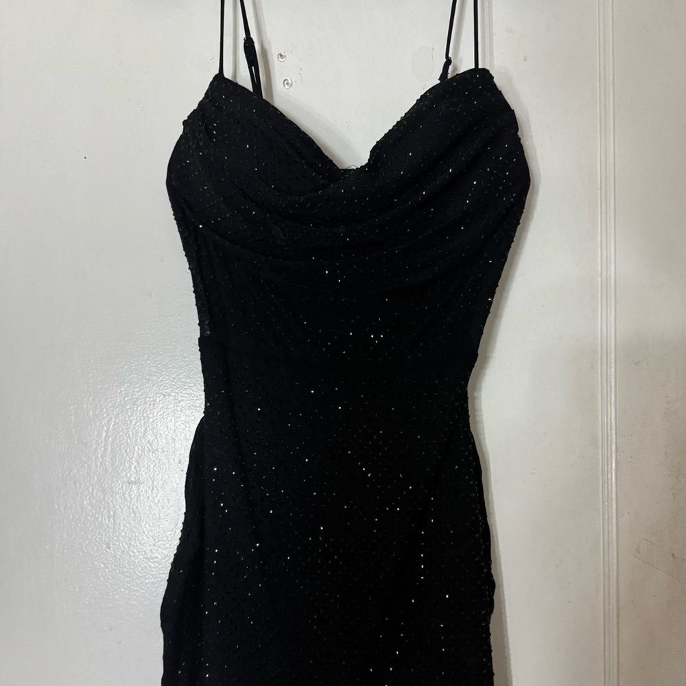 Windsor Black Sparkle Mini Dress